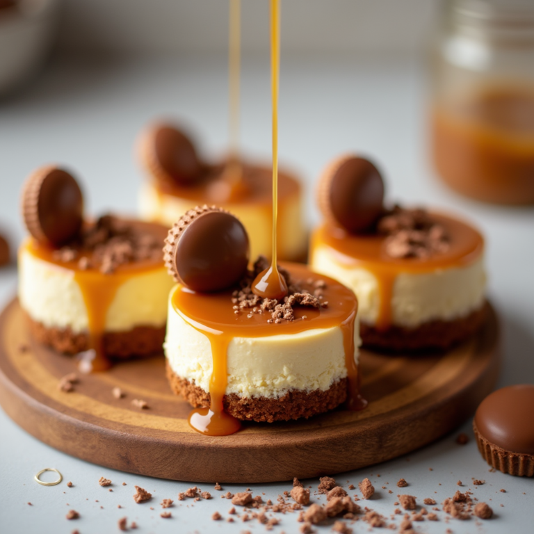 Mini Rolo Cheesecakes